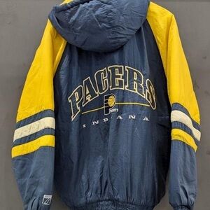 Pacers Blue and Yellow Vintage 90s Jacket